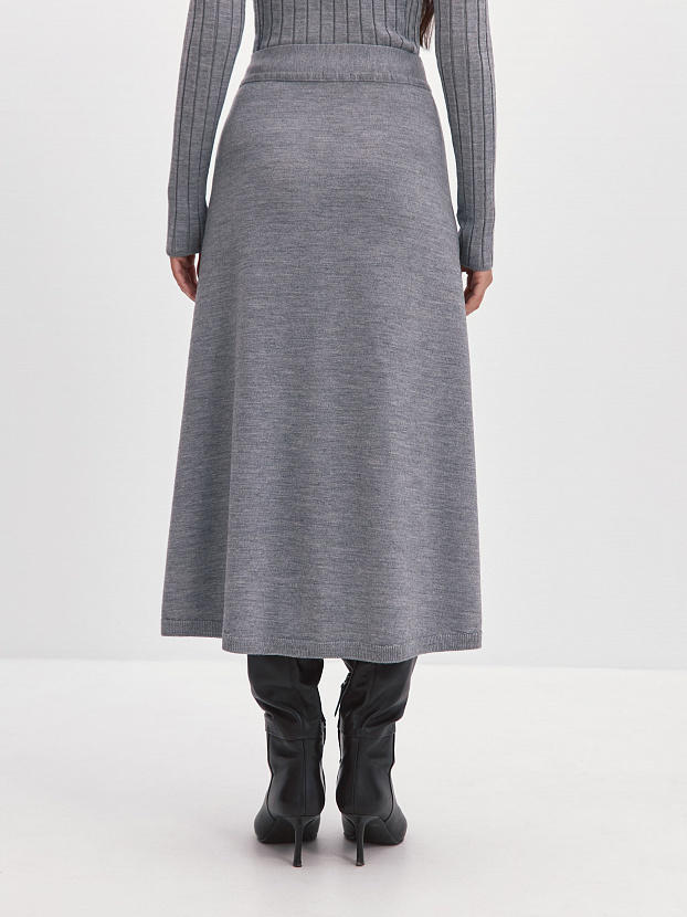 Мисти юбка трикотажная (серый меланж, 44-46)