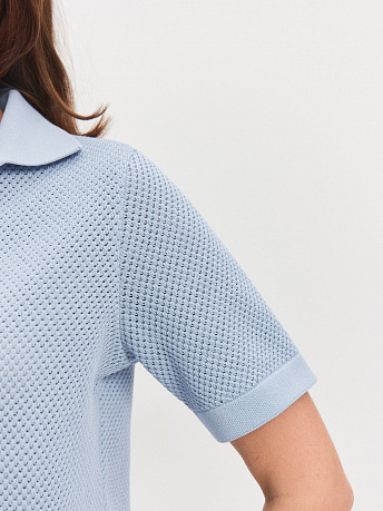 Футболка с воротником поло из вискозы Нолан