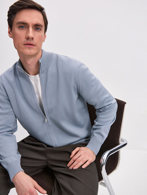 Ларго кардиган трикотажный (серо-голубой, 48/176-182)