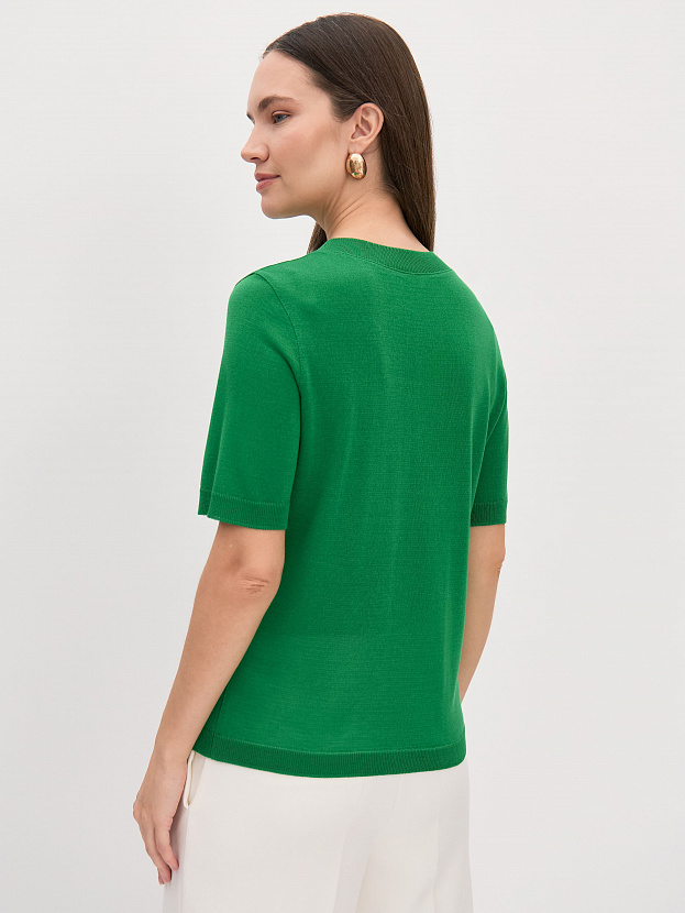 Адель джемпер (футболка) трикотажный (ярко-зеленый, 44-46)