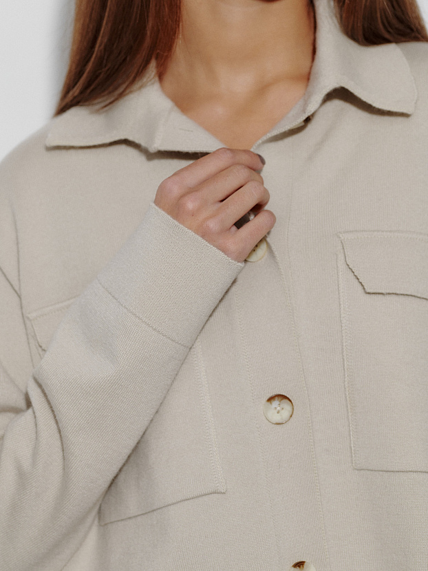 Джемми костюм ( рубашка+брюки ) трикотажный (светло-песочный, 40-42/164-170)