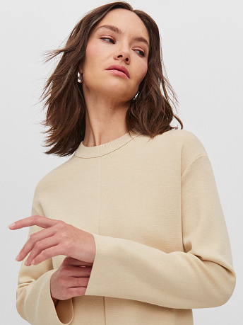 Джемпер из шерсти мериноса и вискозы Меридиан