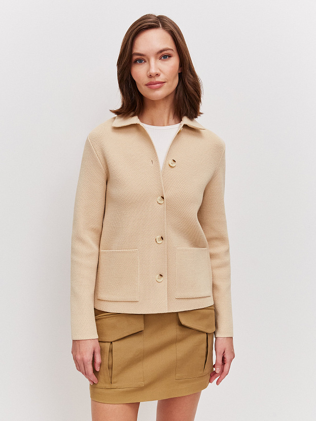 Аврора жакет трикотажный (кремовый, 44-46)