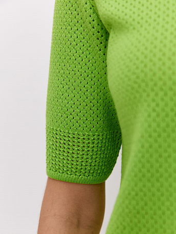 Футболка-поло с перфорацией Симоне