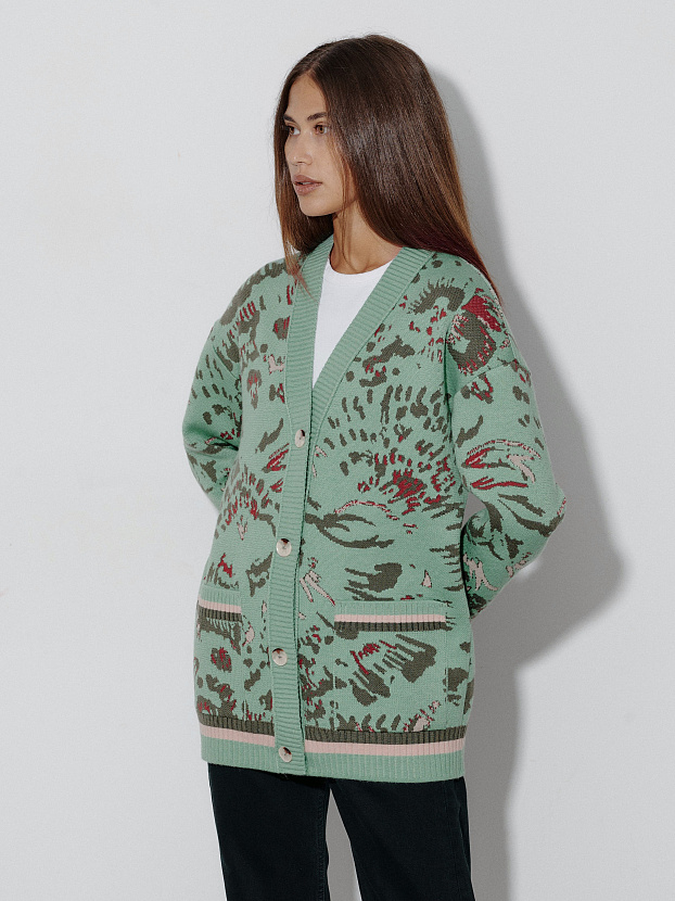 Горизонт кардиган трикотажный (светло-зеленый, 44-46)