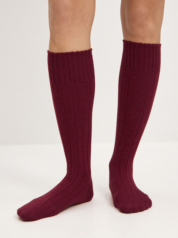 Гольфы трикотажные Степ (вишневый, 36-40)