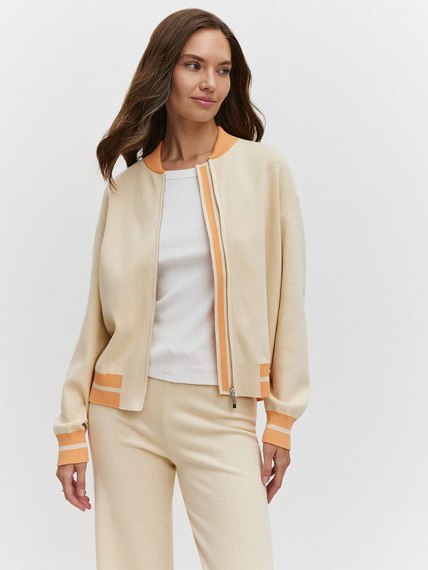 Сиетл джемпер (бомбер) трикотажный (кремовый, 44-46)