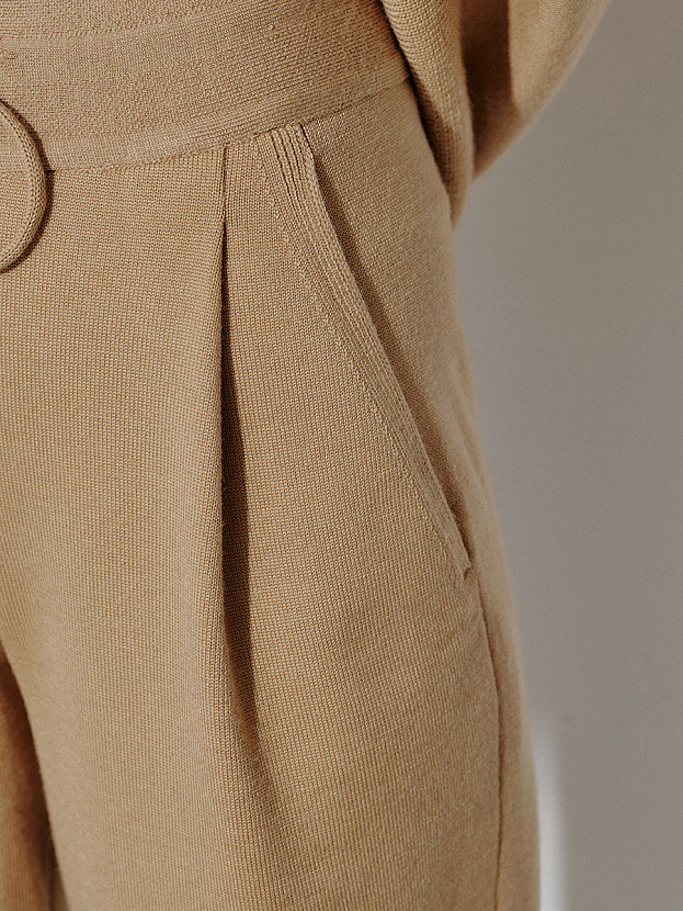 Вест костюм (джемпер + брюки) трикотажный (светло-бежевый, 40-42/164-170)