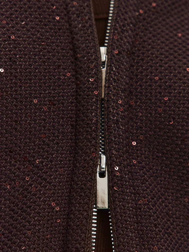 Рио кардиган (бомбер) трикотажный (т.коричневый, 44-46)