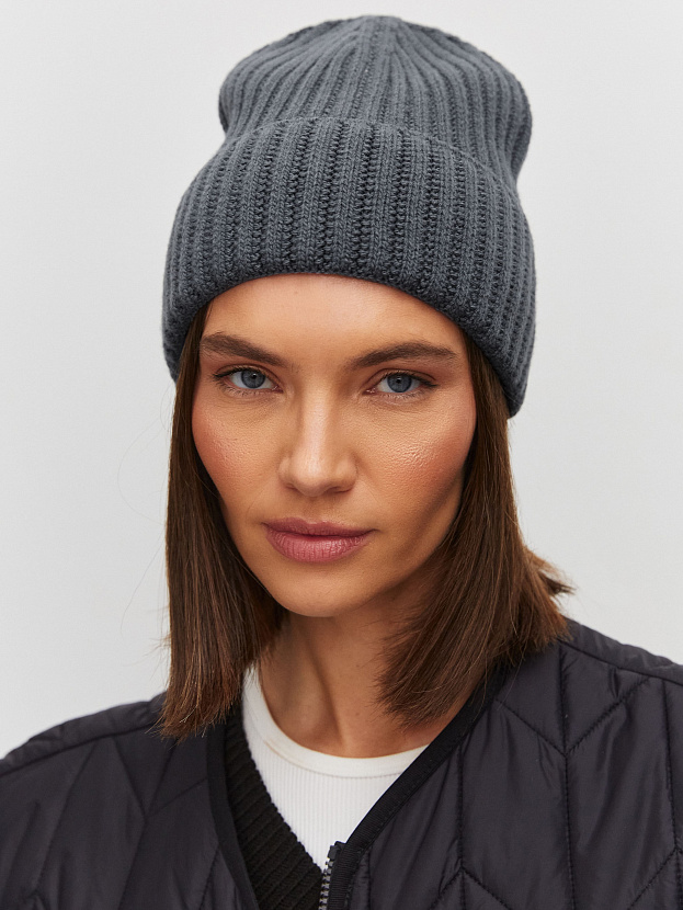 Лайт2 шапка трикотажная (т.графит, 56-58)