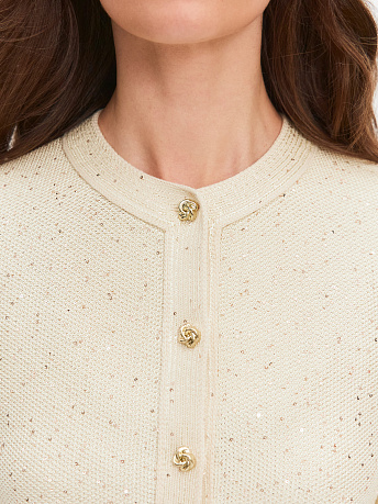 Кардиган из хлопка с пайетками Эллис