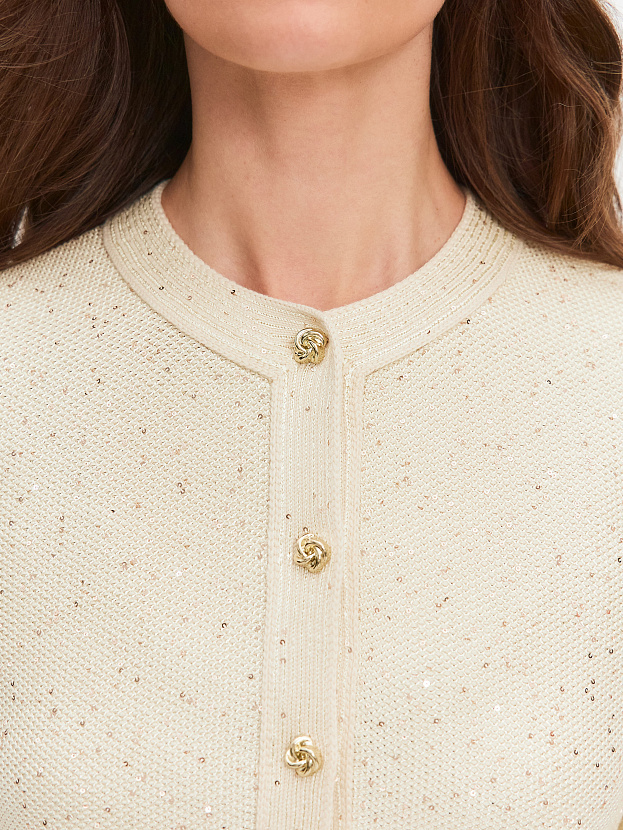 Эллис кардиган трикотажный (кремовый, 44-46)