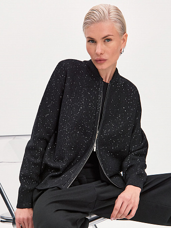 Бомбер из хлопка с пайетками Рио