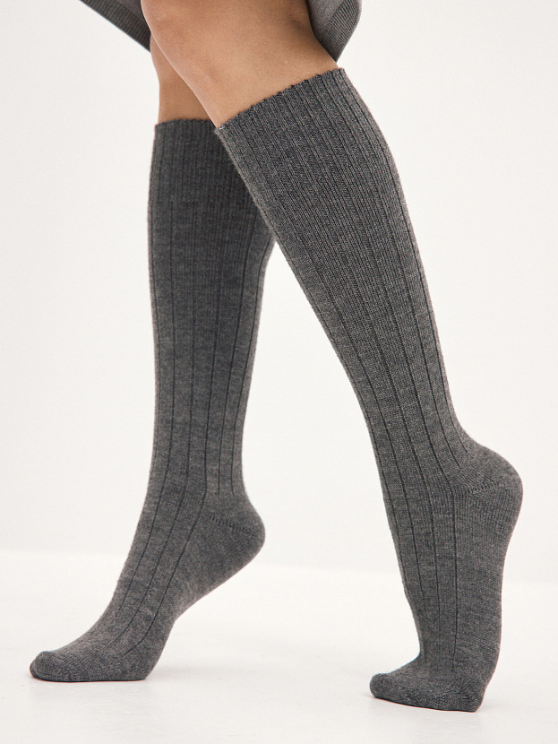 Гольфы трикотажные Степ (т.серый меланж, 36-40)