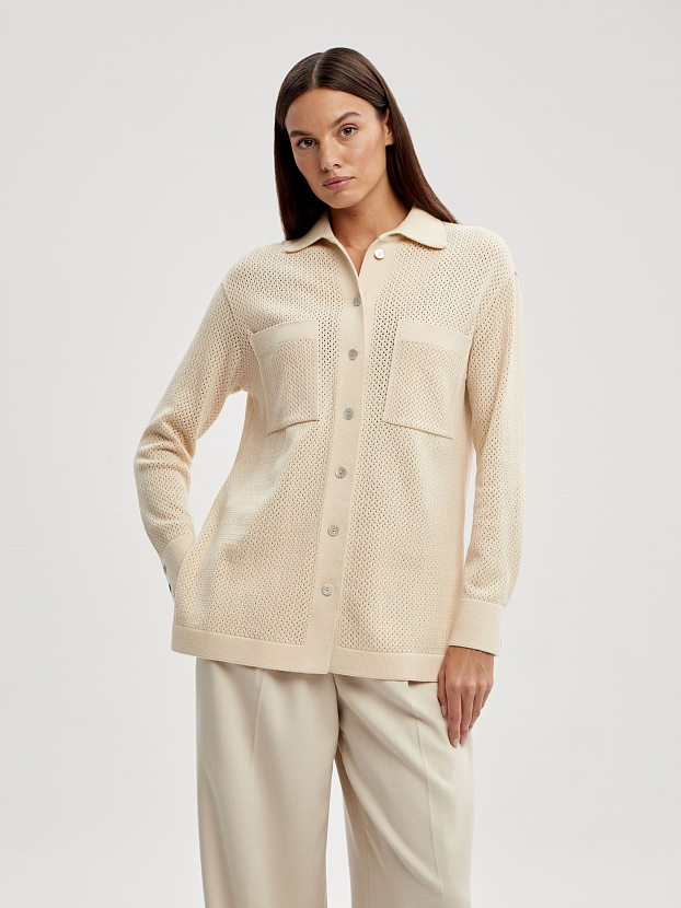 Джули кардиган трикотажный (кремовый, 44-46)