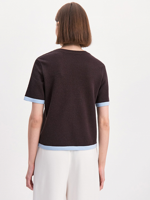 Элмонд джемпер (футболка) трикотажный (т. коричневый, 44-46)