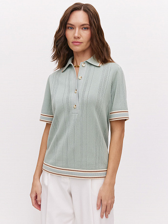 Футболка-поло с акцентными полосками Данте