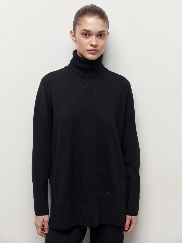 Сатурн костюм (джемпер+брюки) трикотажный (черный, 40-42/164-170)