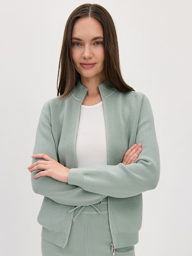 Денвер джемпер (бомбер) трикотажный (св.зеленый, 44-46)