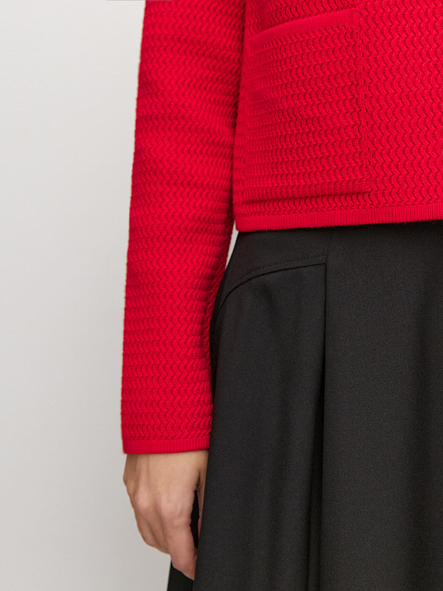 Селена жакет трикотажный (красный, 46)