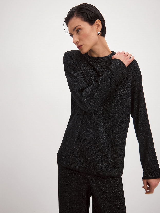 Ингрит джемпер трикотажный (черный, 44-46)