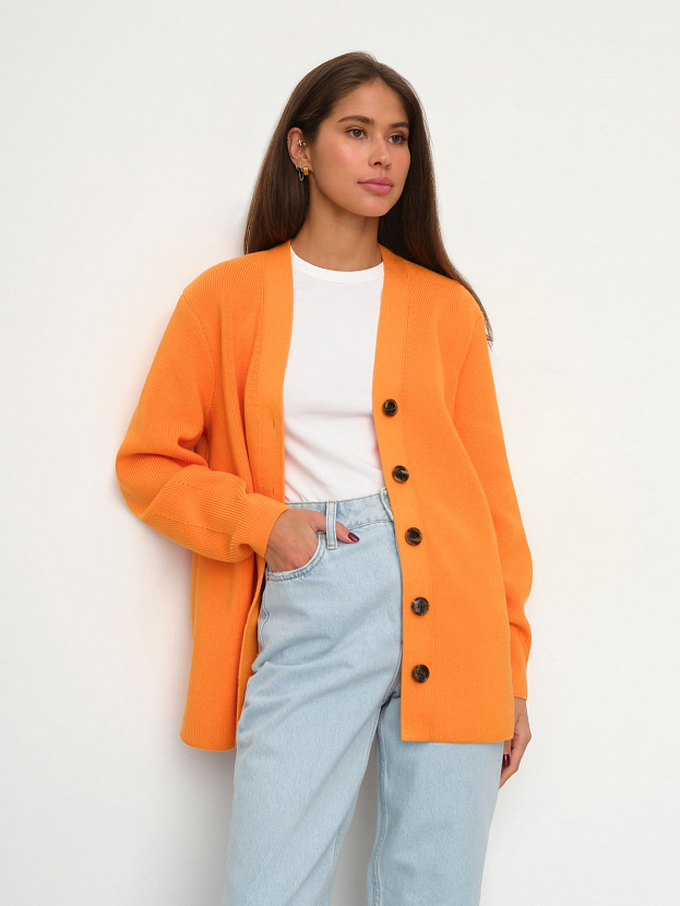 Родос кардиган трикотажный (оранжевый, 44-46)
