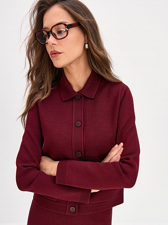 Жакет из хлопка и вискозы укороченный Ницца