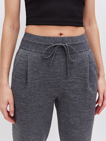 Брюки багги с шерстью мериноса с карманами Вест