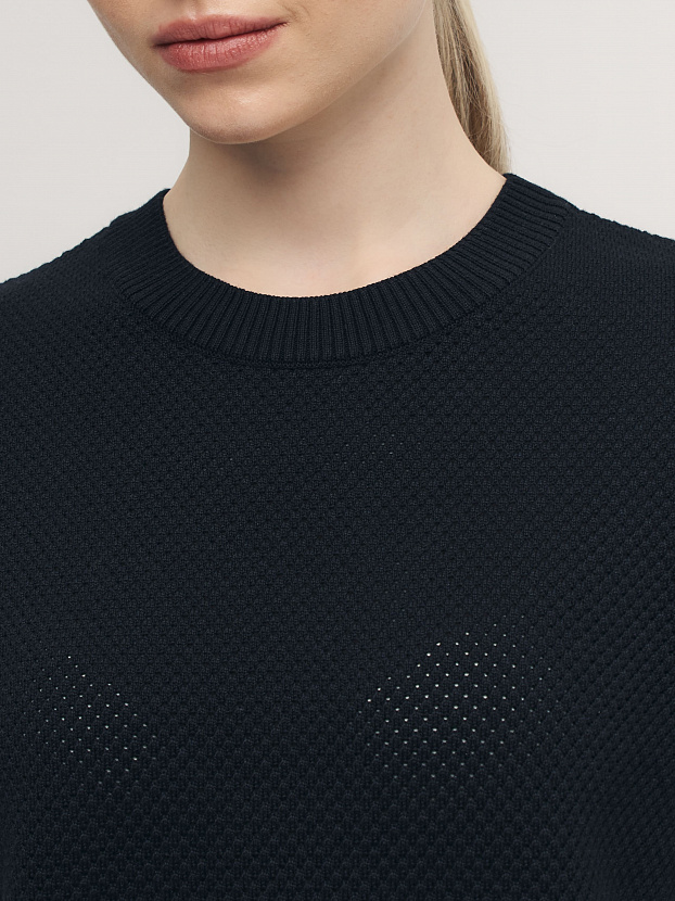 Элмонд джемпер (футболка) трикотажный (черный, 44-46)