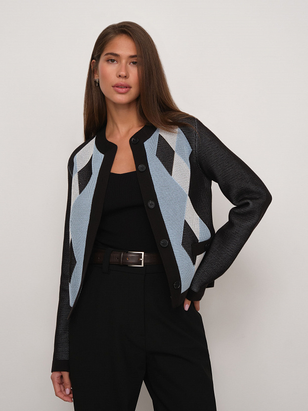 Софи жакет трикотажный (черный, 44-46)