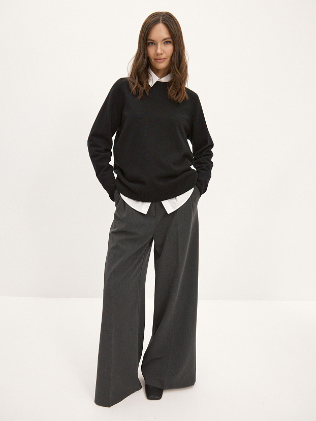 Сеул джемпер трикотажный (черный, 44-46)