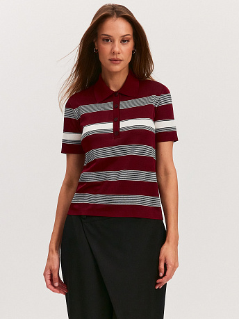 Футболка-поло в полоску Лаура