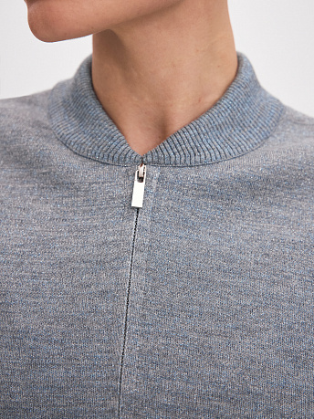 Бомбер с люрексом из шерсти мериноса и вискозы Нейс