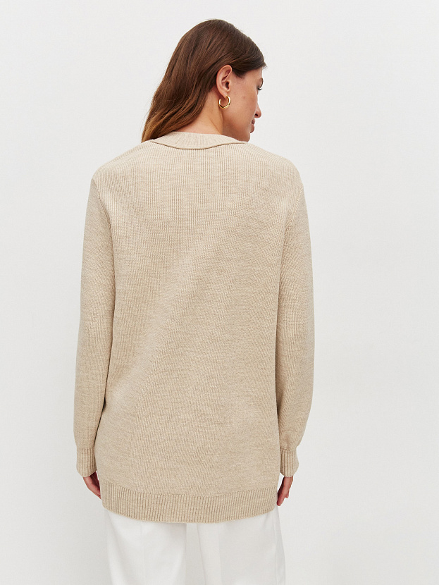 Блюз кардиган трикотажный (кремовый, 44-46)