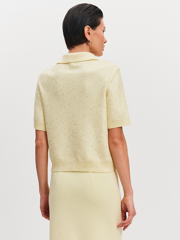 Айн джемпер (поло) трикотажный (бледно-желтый, 44-46)