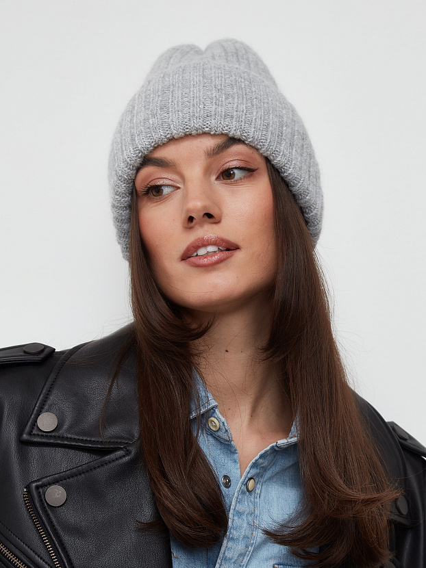 Нуга шапка трикотажная (светло-серый, 56-58)