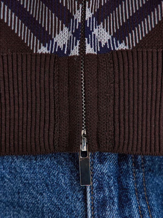 Пандора кардиган (бомбер) трикотажный (темно-коричневый, 44-46)