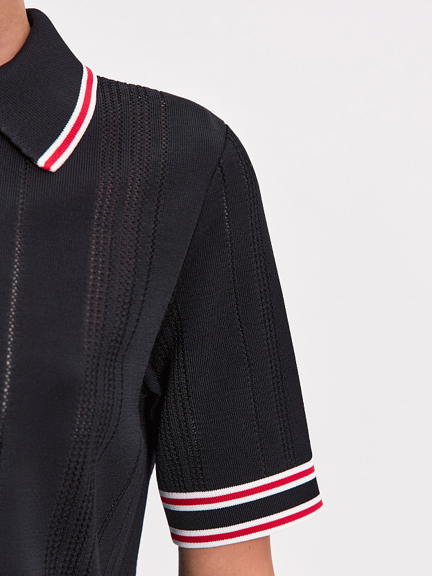 Данте джемпер (футболка) трикотажный (черный/красный, 44-46)