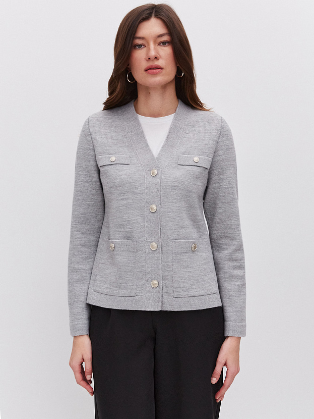 Гамма кардиган трикотажный (св.маренго, 44-46)