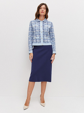 Жакет из хлопка и вискозы букле Шанель