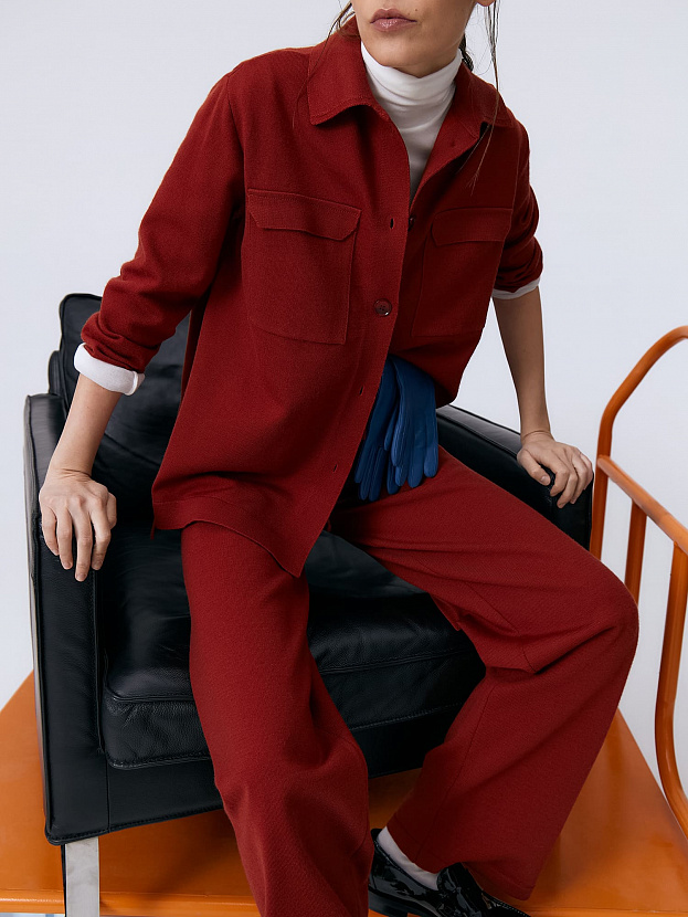 Джемми брюки трикотажные (терракот, 44-46/164-170)