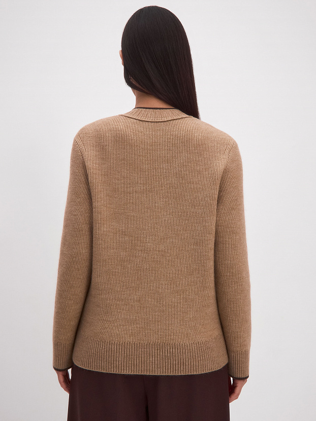 Амега кардиган трикотажный (бежевый меланж, 44-46)