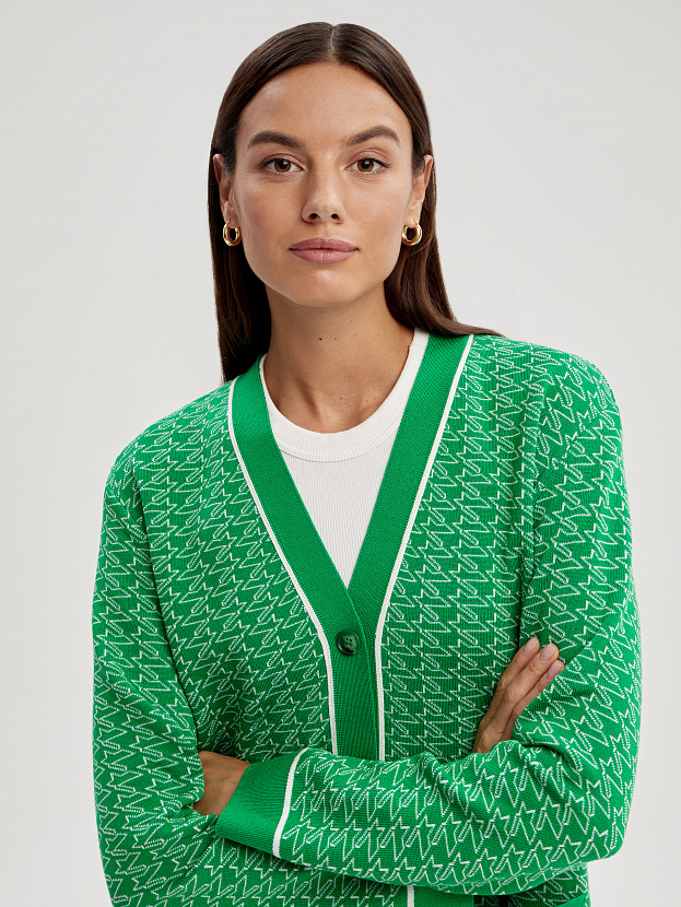 Сандро кардиган трикотажный (ярко-зеленый, 44-46)