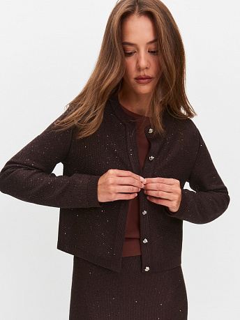 Кардиган из хлопка с пайетками Эллис