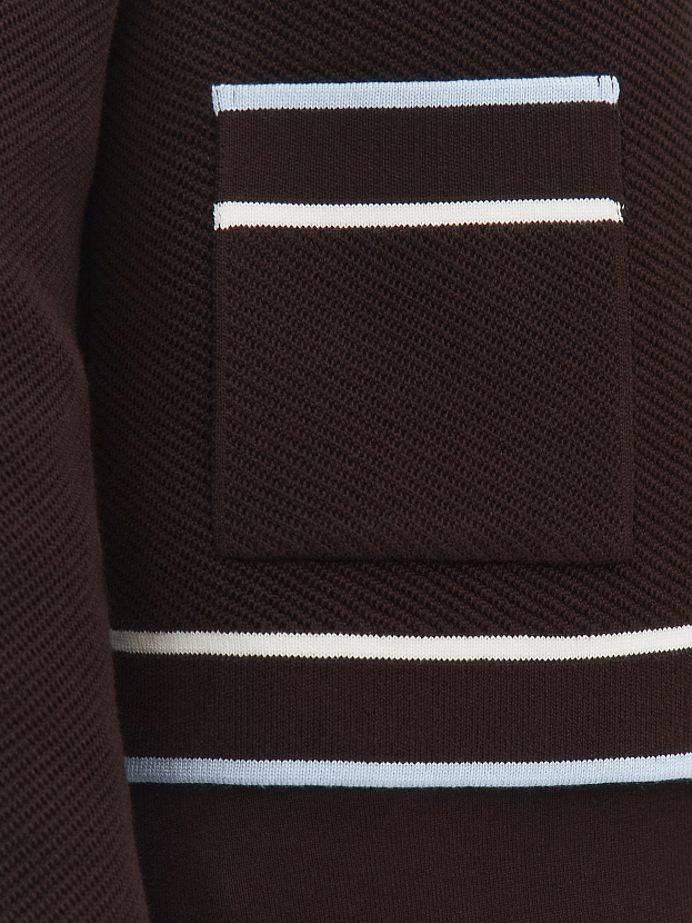 Майя жакет трикотажный (т.коричневый/голубой, 46-48)