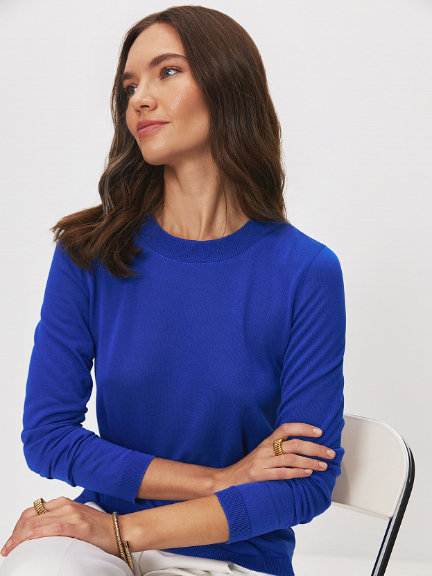 Петра джемпер (лонгслив) трикотажный (ультрамарин, 44-46)