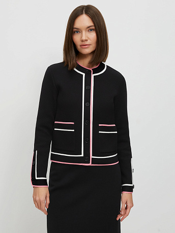 Жакет с акцентной отделкой кантом Майя