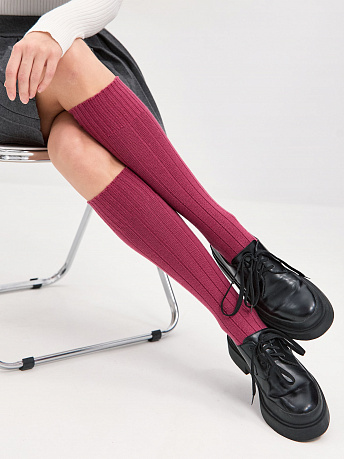 Гольфы трикотажные из шерсти мериноса Степ