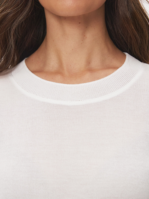 Петра джемпер (лонгслив) трикотажный (белый, 44-46)