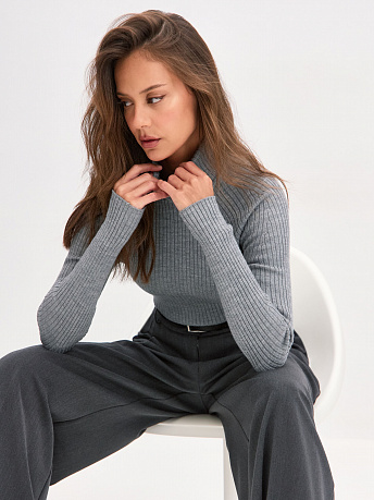 Водолазка из шерсти мериноса и вискозы Инди